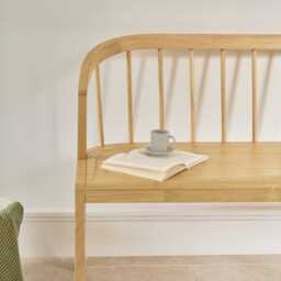 Mabel 3 Seater Bench - Pale Oak - thumbnail 4