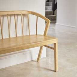 Mabel 3 Seater Bench - Pale Oak - thumbnail 5
