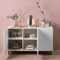Jack 3 Door Large Sideboard - Geometric White - thumbnail 4