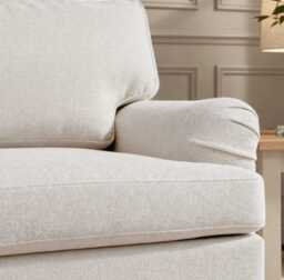 Brea 2 Seater Sofa - Oyster White with Whitewash Oak Legs - thumbnail 3