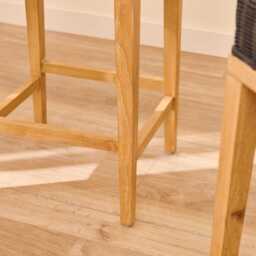 Reid Slate Grey Backless Bar Stools - Set of 2 - Whitewash Mindi Wood Legs - thumbnail 2