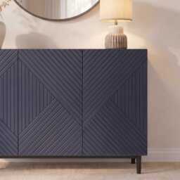 Jack 3 Door Large Sideboard - Geometric Blue - thumbnail 4