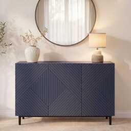 Jack 3 Door Large Sideboard - Geometric Blue - thumbnail 1