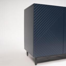Jack 3 Door Large Sideboard - Geometric Blue - thumbnail 6