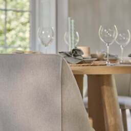 Farren Whitewash Oak Oval Dining Table Set - 6 Seater - Freya Sand Dining Chairs - Whitewash Oak Legs - thumbnail 4