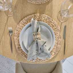 Farren Whitewash Oak Oval Dining Table Set - 6 Seater - Freya Sand Dining Chairs - Whitewash Oak Legs - thumbnail 3