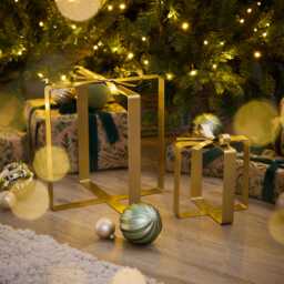 Falun Metal Present Ornaments - Set of 2 - Gold