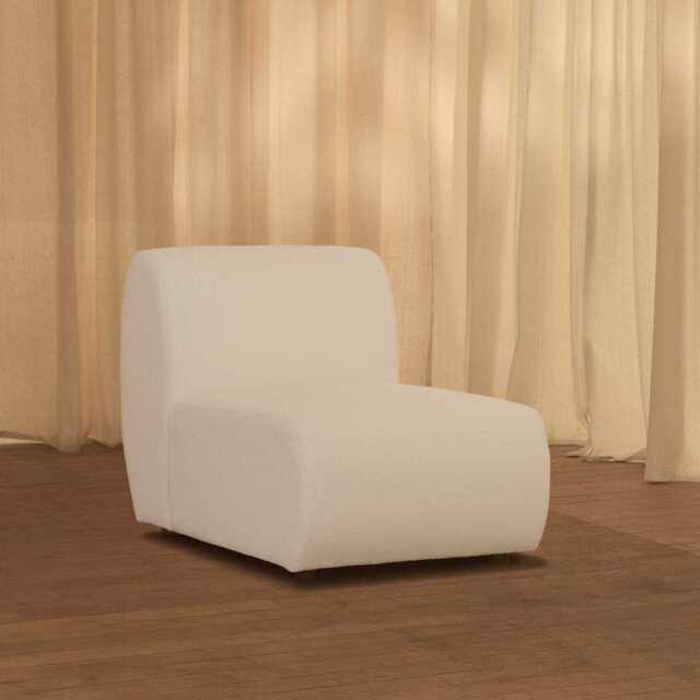 Nathalia Mid Section - Chalked White Boucle - image 1