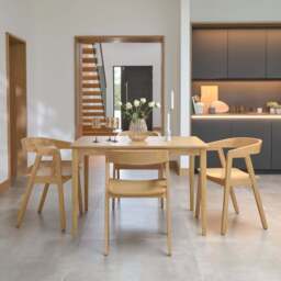 Paul Pale Oak Extending Dining Table Set - 4 Seater - Ella Pale Oak Carver Chairs - thumbnail 2