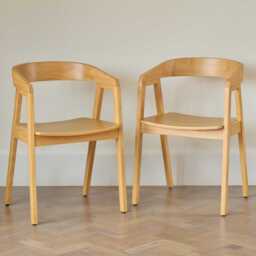 Paul Pale Oak Extending Dining Table Set - 4 Seater - Ella Pale Oak Carver Chairs - thumbnail 4