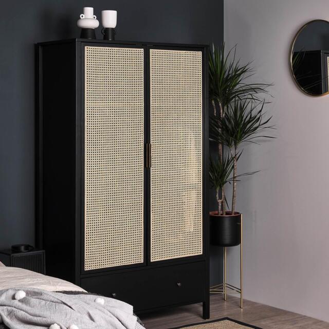 Charlie Double Wardrobe - Black - image 1