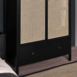 Charlie Double Wardrobe - Black - thumbnail 4