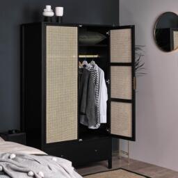 Charlie Double Wardrobe - Black - thumbnail 3