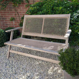 Akira Wooden Garden Rope Folding Bench - thumbnail 5