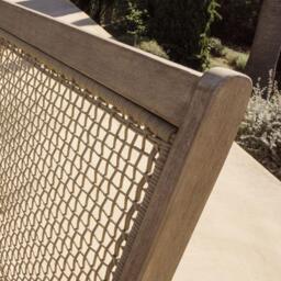Akira Wooden Garden Rope Folding Bench - thumbnail 4