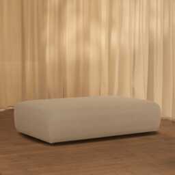 Nathalia Large Stool Section - Soft Beige