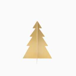 Falun 19cm Metal Tree Ornament - Gold - thumbnail 6