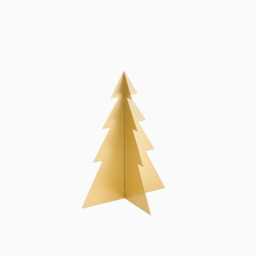 Falun 19cm Metal Tree Ornament - Gold - thumbnail 5