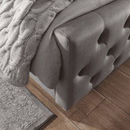 Cavill Fabric King Size Bed - Grey - thumbnail 3
