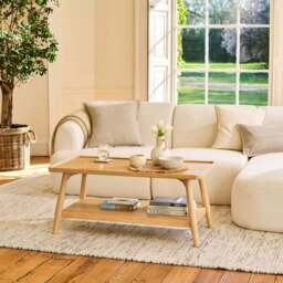 Tilly 100cm Rectangular Coffee Table - Whitewash Oak - thumbnail 2