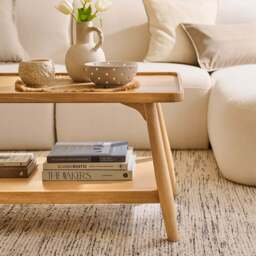Tilly 100cm Rectangular Coffee Table - Whitewash Oak - thumbnail 3