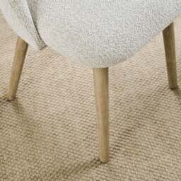 Freya Oat Boucle Dining Chairs - Set of 2 - Pale Oak Legs - thumbnail 5