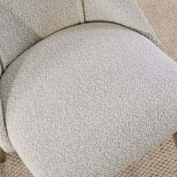 Freya Oat Boucle Dining Chairs - Set of 2 - Pale Oak Legs - thumbnail 4