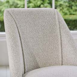 Freya Oat Boucle Dining Chairs - Set of 2 - Pale Oak Legs - thumbnail 3