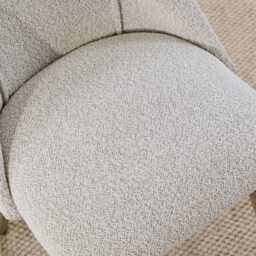 Freya Oat Boucle Dining Chairs - Set of 2 - Pale Oak Legs - thumbnail 4
