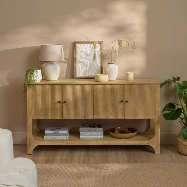 Jade 4 Door Sideboard - Chalked Mango Wood - image 1
