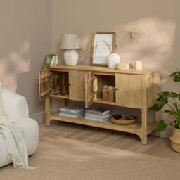 Jade 4 Door Sideboard - Chalked Mango Wood - thumbnail 4