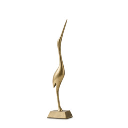 Elstead 41cm Metal Crane Ornament - Gold - thumbnail 5