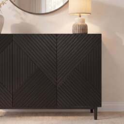 Jack 3 Door Large Sideboard - Geometric Black - thumbnail 4