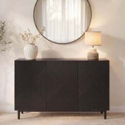 Jack 3 Door Large Sideboard - Geometric Black - thumbnail 1