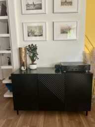 Jack 3 Door Large Sideboard - Geometric Black - thumbnail 5