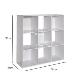 Cara 9 Cube Storage Unit & 4 Jute Handled Box Drawers - thumbnail 5