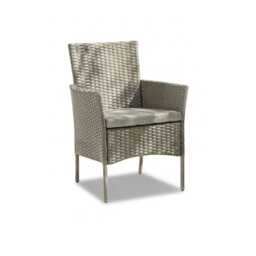 Kemble 8 Seater Round Rattan Garden Dining Set with Kemble/Marston Dining Chairs - Light Grey - thumbnail 4