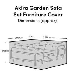 Rectangular Rain Cover 230x205x80cm - Akira 2 Sofa Conversation Set