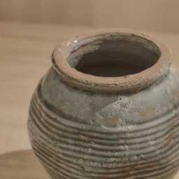 Evora 16cm Ceramic Vase - Sea Blue - thumbnail 2