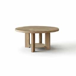 Marlon Whitewash Oak Round Dining Table - Large - thumbnail 4