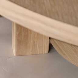 Marlon Whitewash Oak Round Dining Table - Large - thumbnail 3