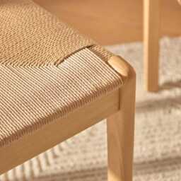 Tilly Woven Pale Oak Dining Chairs - Set of 2 - thumbnail 4