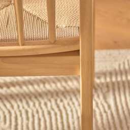 Tilly Woven Pale Oak Dining Chairs - Set of 2 - thumbnail 6