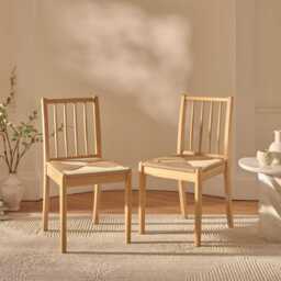 Tilly Woven Pale Oak Dining Chairs - Set of 2 - thumbnail 1