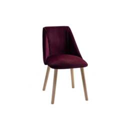 Freya Burgundy Red Dining Chairs - Set of 2 - Whitewash Legs - thumbnail 4