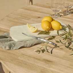 Willow Round Wooden Garden Table - Brushed Light Acacia - thumbnail 3