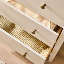 Ivy 5 Drawer Tall Chest of Drawers - Ivory White - thumbnail 3
