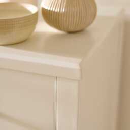 Ivy 5 Drawer Tall Chest of Drawers - Ivory White - thumbnail 6