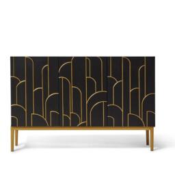 Gatsby 3 Door Sideboard - Noir Black - thumbnail 4