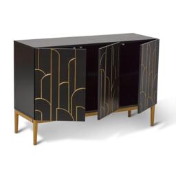 Gatsby 3 Door Sideboard - Noir Black - thumbnail 6